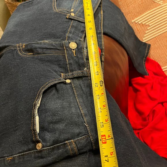 Medium blue wash cropped skinny jeans, stretchy soft denim - Picture 3 of 5